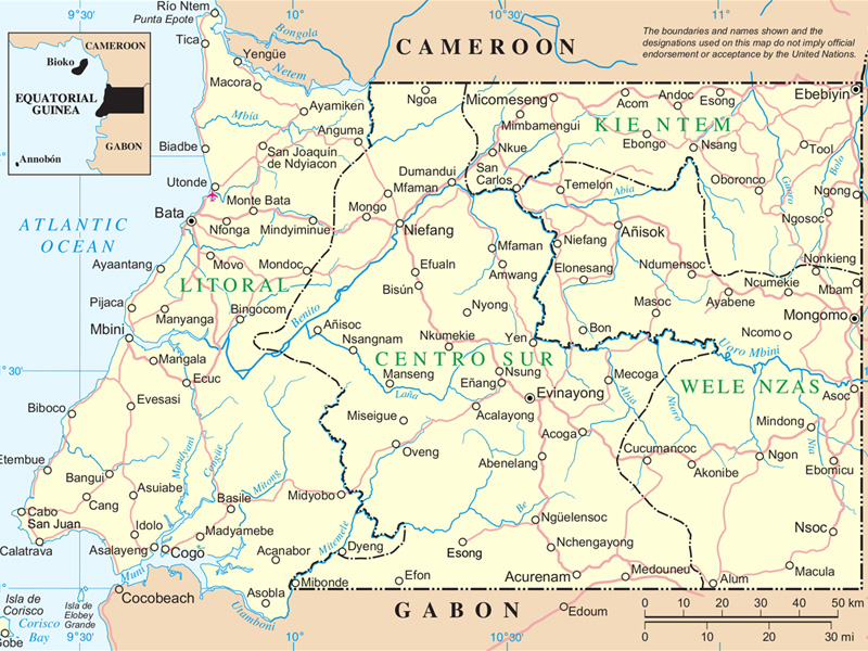 equatorial guinea map